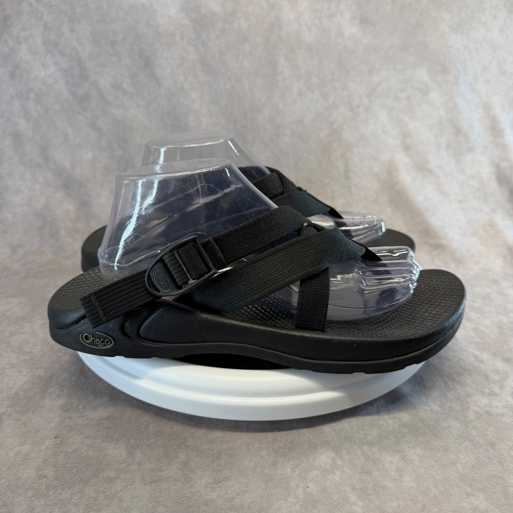 Chaco Hipthong Two EcoTread Sandals Mens 10 Black J102483 Adjustable Straps
